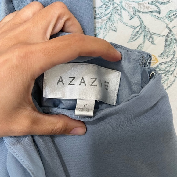 Azazie Blue Maxi Dress - Picture 8 of 10